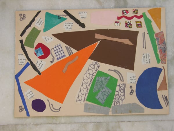 Benode Behari Mukherjee, Paper-cut with Leather, 1965