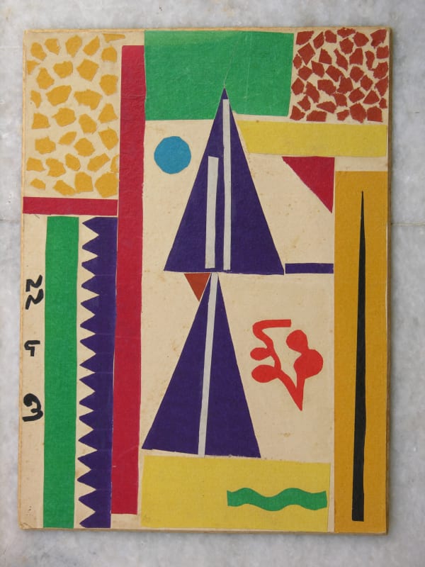 Benode Behari Mukherjee, Two Purple Triangles, 1957-08-22