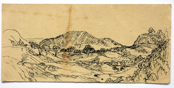 Benode Behari Mukherjee, Landscape with Hill, Mid 30s