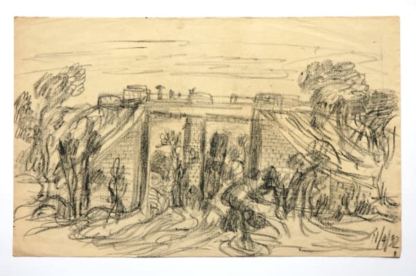 Benode Behari Mukherjee, Study for the Bridge, 1932-04-11