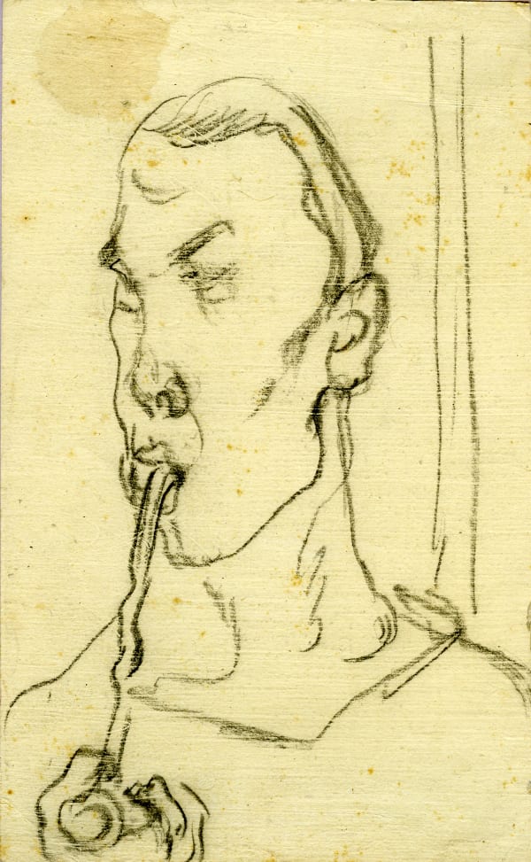 Benode Behari Mukherjee, Man with Pipe, 1936-37