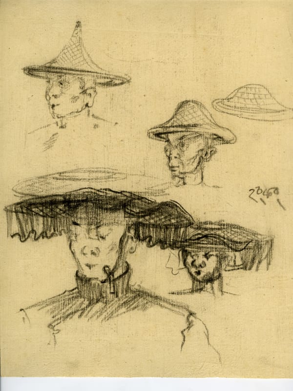 Benode Behari Mukherjee, Heads and Hats, 1936-37