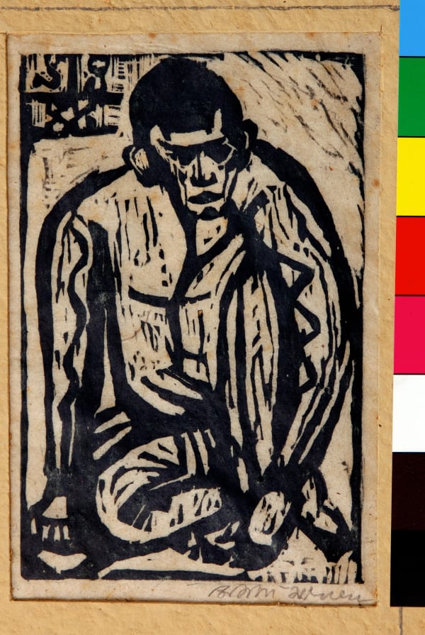Benode Behari Mukherjee, Seated Figure, 1944-04-09