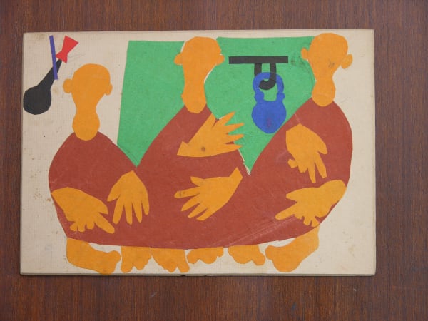 Benode Behari Mukherjee, Sadhus with Kamandal and Hookah, Early 60s