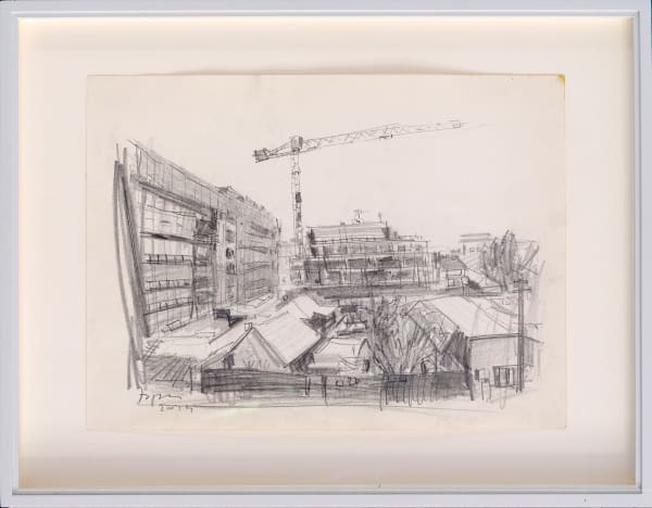 Andrei Ispas Sketch for a misty morning, 2023 pencil on paper 21 x 29.7 cm (30 x 28 x 4 cm framed) Courtesy of Sector 1 Gallery