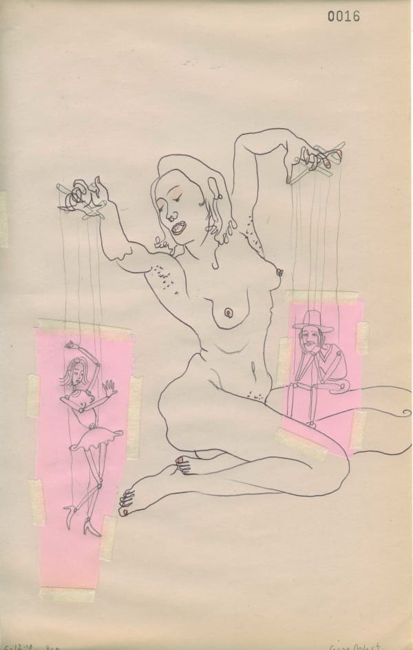 Gino Rubert A Little Love Story 7 mixed media on paper 31 x 19 cm