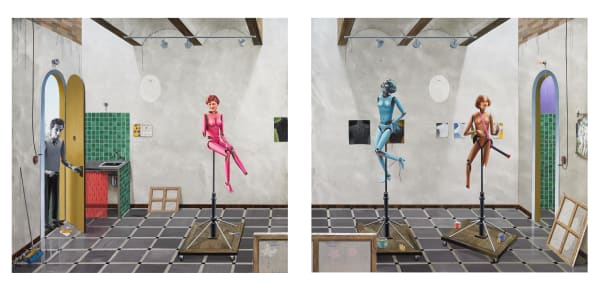 Gino Rubert Las Tres Gracias, 2011 mixed media on canvas 120 x 260 cm