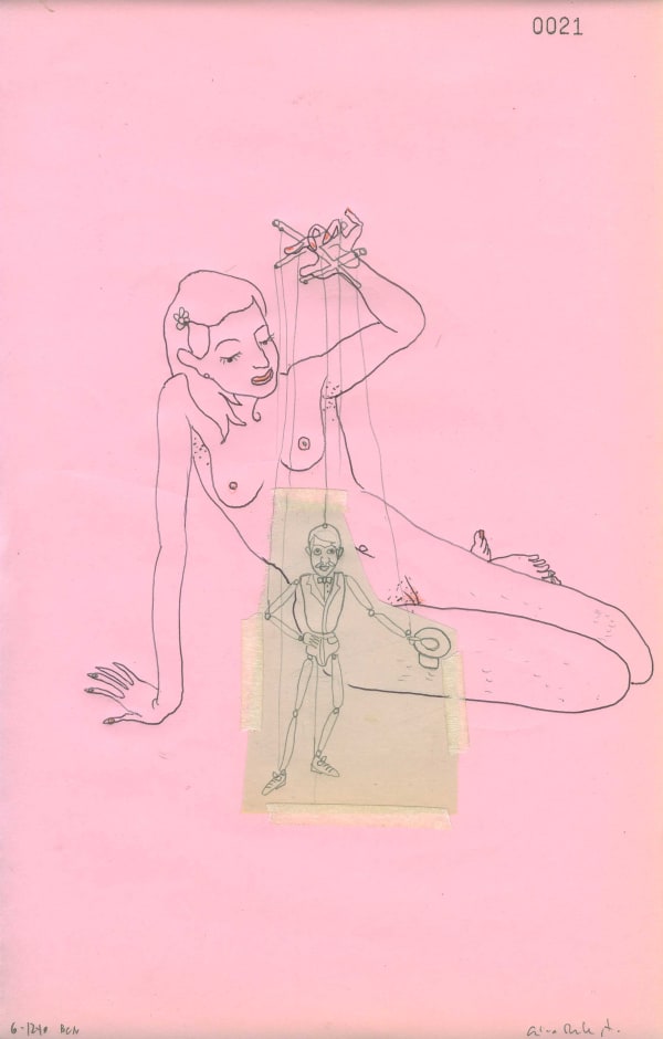 Gino Rubert A Little Love Story 1 mixed media on paper 31 x 19 cm