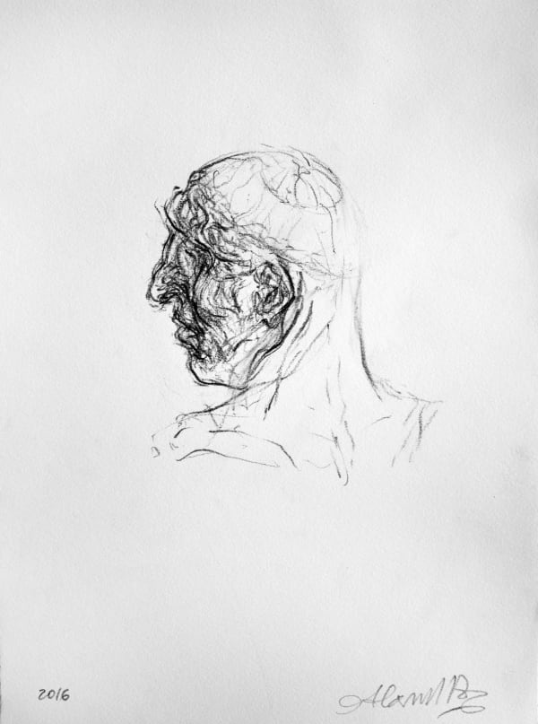 Alex Mirutziu Wildt case #3, 2016 pencil on paper unique 28.3 x 21 cm (42 x 32 cm framed) Courtesy of Mobius Gallery