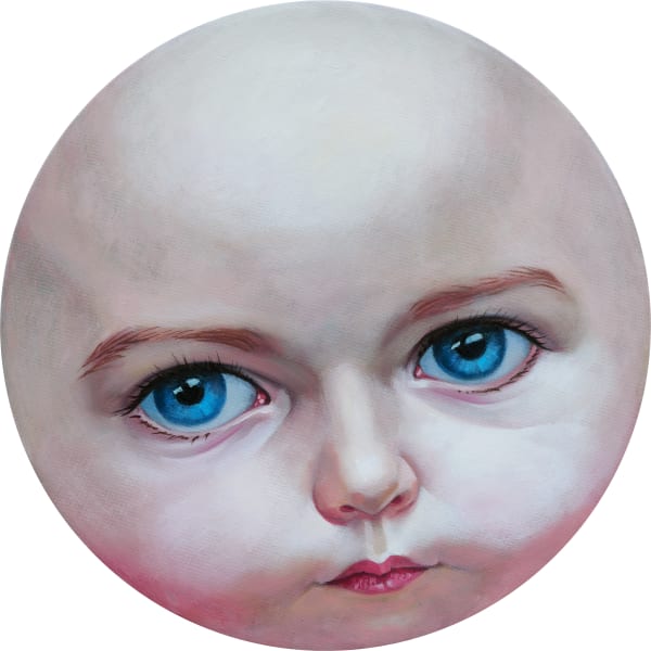 Roman Tolici Under Her Eyes 2, 2022 oil on canvas 50 x 50 cm