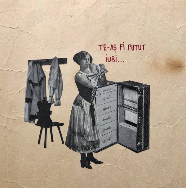 Beatrice Arzoiu Te-aș fi putut iubi.. collage on paper