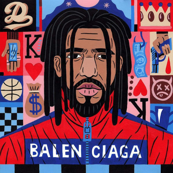 Saddo J. Cole, 2021 acrylic on paper 30 x 30 cm