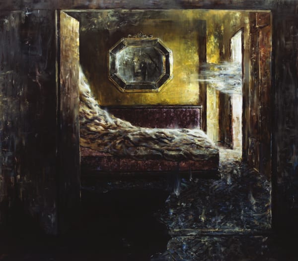 Andrei Gamarț The Visit, 2016 oil on canvas 200 x 175 cm
