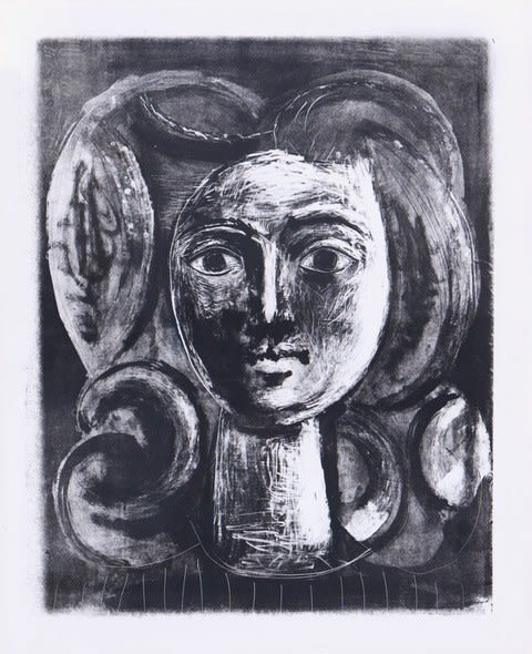 Pablo Picasso, Tête de jeune fille IV (Head of a Young Girl IV), 1947