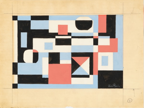 Stuart Davis, Mural Detail Study No. 1, 1954