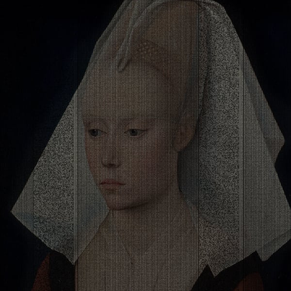 Jean-François Rauzier, Rogier van der Weyden, Portrait d'une jeune femme, c.1460, 2013