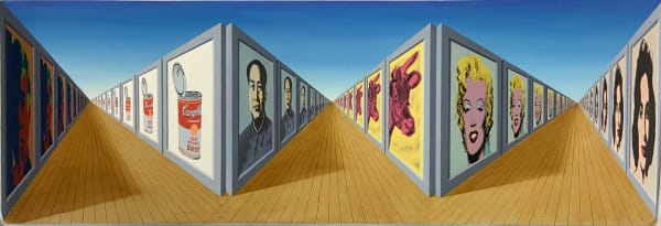 Patrick Hughes - Ad Infinitum (Homage to Warhol), 2004