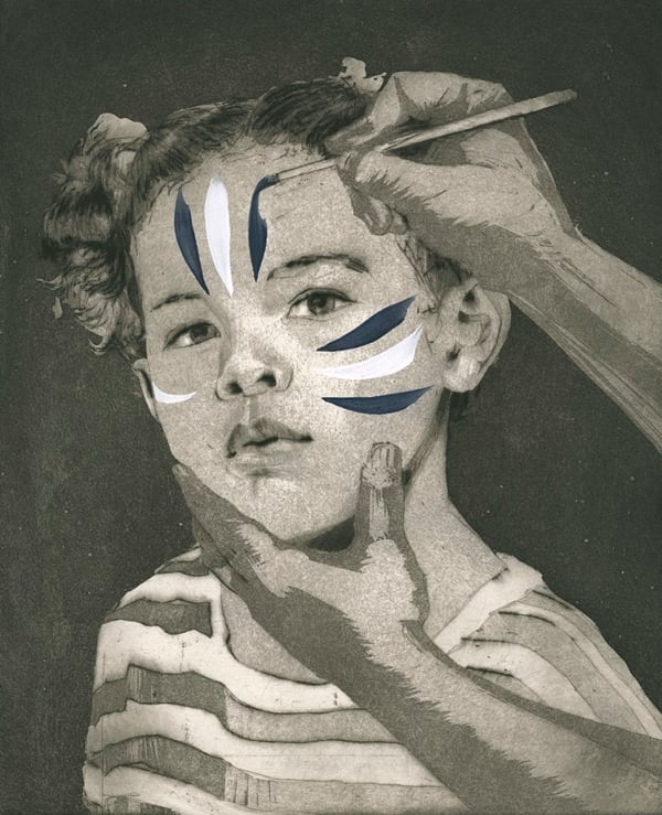 Ellen Heck, Being Painted as a Tiger F