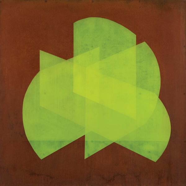 Hoss Haley, Topography Painting #6 (chartreuse), 2022