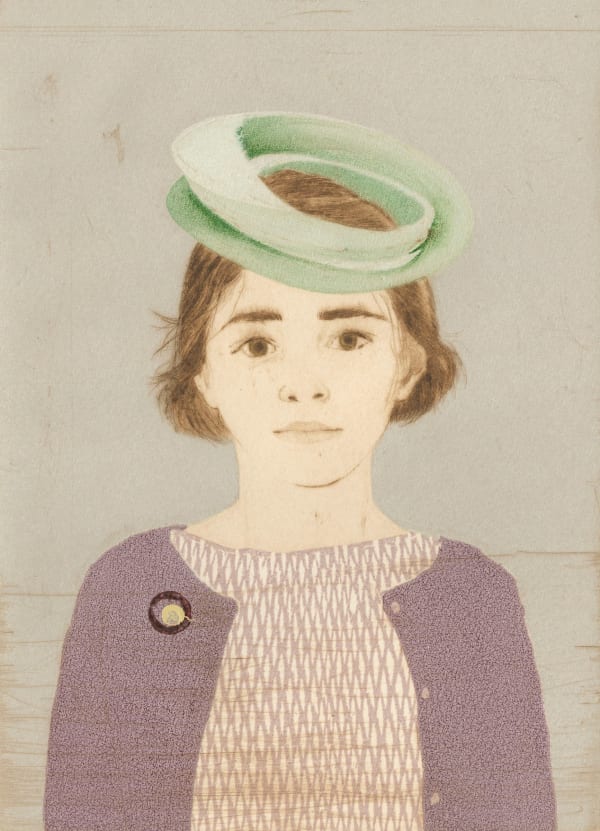 Ellen Heck, Laura Wearing a Möbius Strip as a Hat