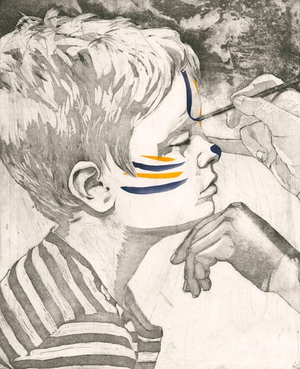 Ellen Heck, Being Painted as a Tiger P