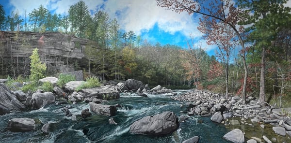 John L. Cleaveland, Jr., Turbulence, Gravity and Time, Little River Canyon National Preserve, Alabama, 2022