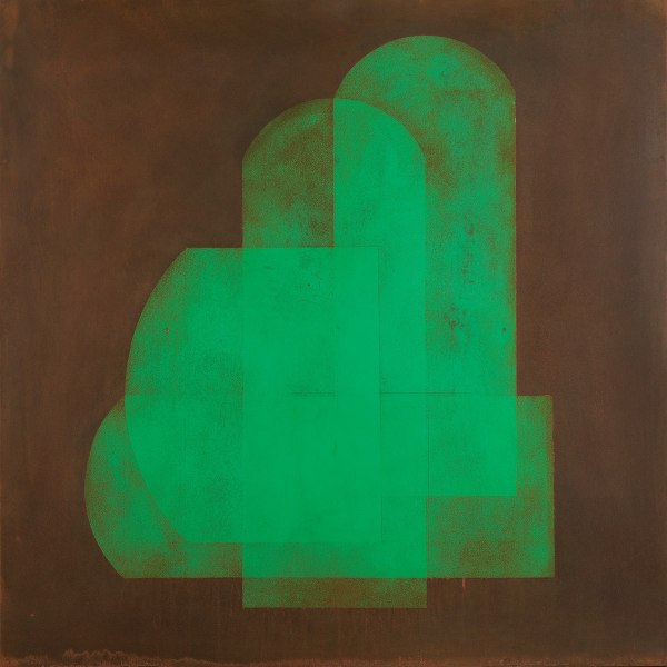 Hoss Haley, Topography Painting #3 (emerald green), 2022