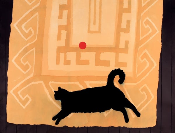 Casey Roberts, Cat on rug with ball