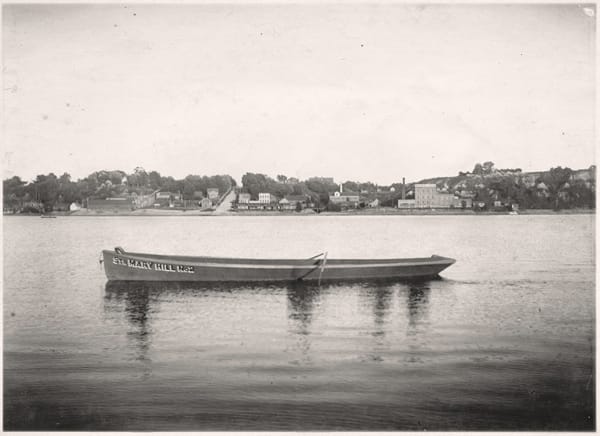Greg Sand, Traces: Men Boating on River