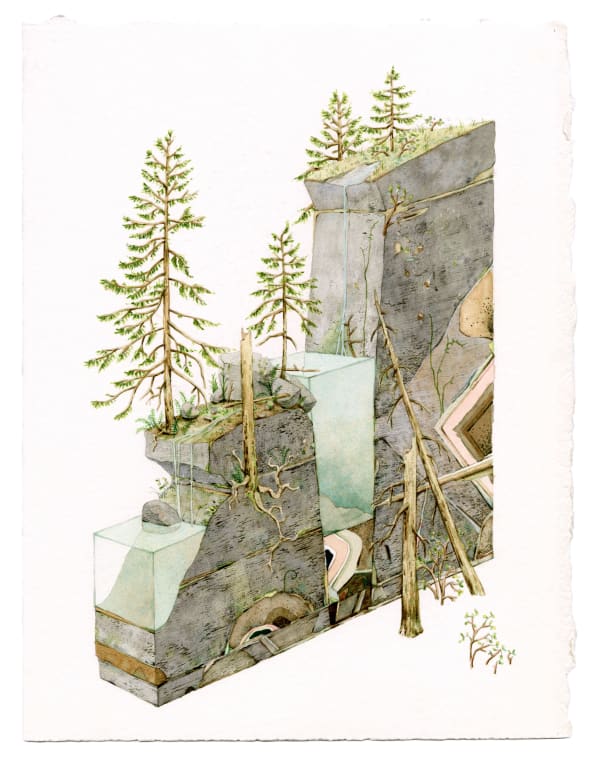 Bryce Lafferty, Stream with Hemlocks