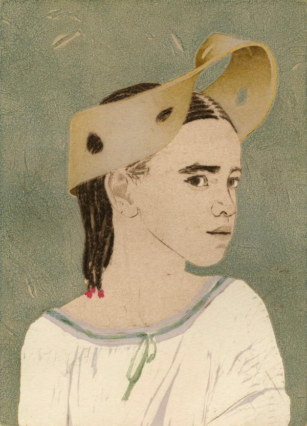 Ellen Heck, Bethany Wearing a Möbius Strip as a Hat