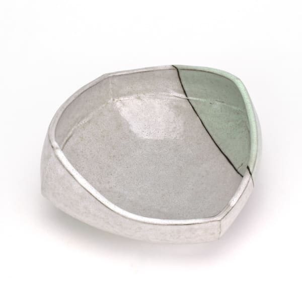 Jerilyn Virden, Square Serving Bowl, White and Bermuda