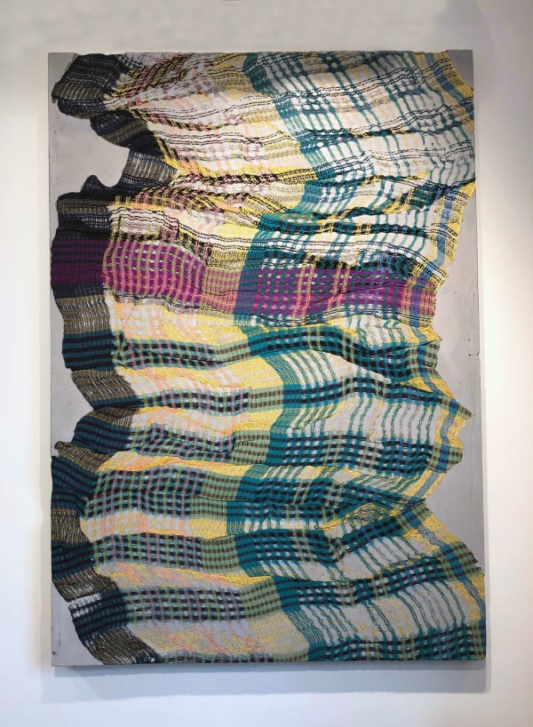 Crystal Gregory, Portrait of Plaid (green)