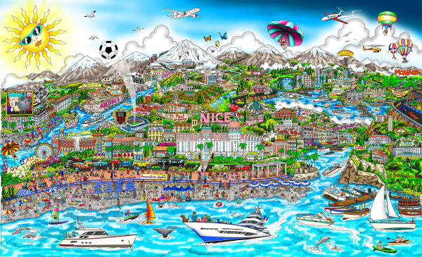Charles Fazzino, La beauté de la Côte d'Azur