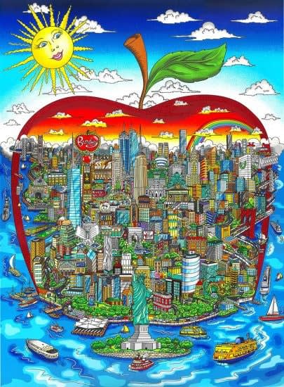 Charles Fazzino, The sun shines bright over the big apple