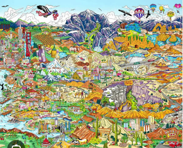 Charles Fazzino, O' beautiful for spacious skies, 2024