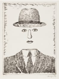 René Magritte, Le Paysage de Baucis (Self Portrait with a Hat), 1966