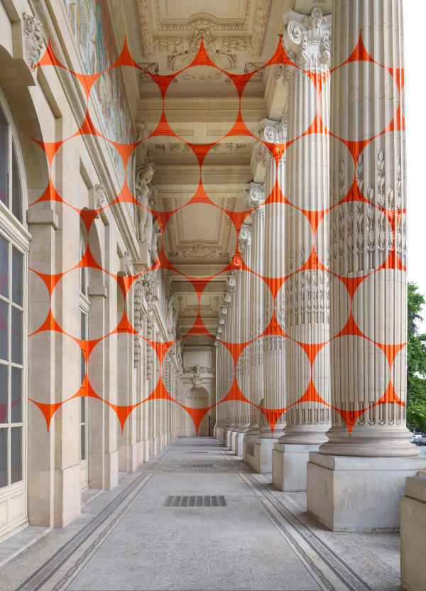 Felice Varini, Vingt-trois disques évidés plus douze moitiés et quatre quarts, 2013