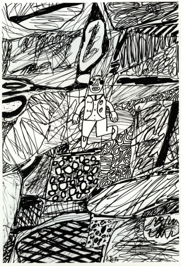 Jean Dubuffet, Paysage avec un personnage, 1980