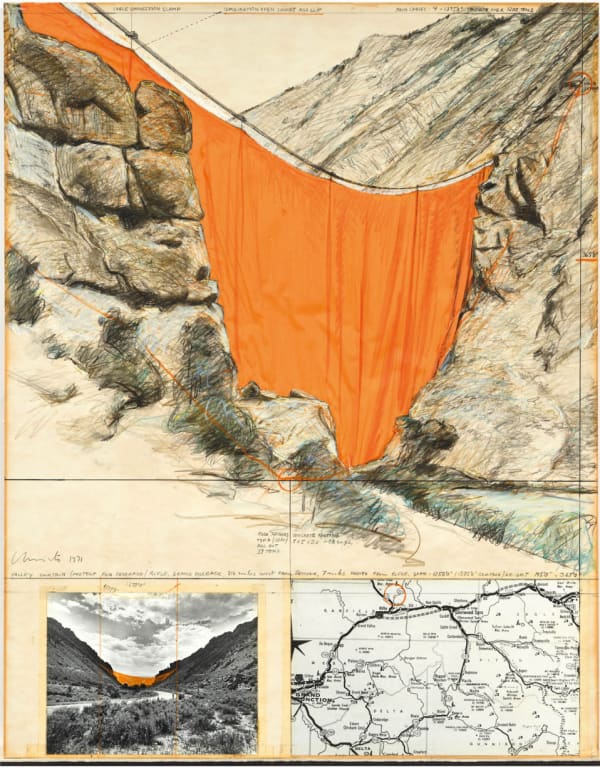 Christo Javacheff, Valley Curtain (Project for Colorado/Rifle), 1971