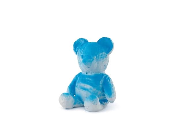 Daniel Arsham, Cracked bear (blue), 2018
