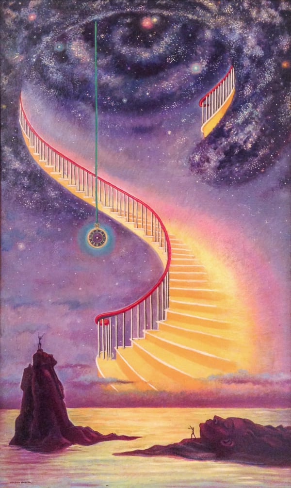 Macena Barton Stairway Oil on canvas 40 x 24 in 101.6 x 61 cm