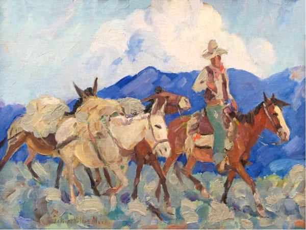 Laverne Nelson Black Along the Trail, 1925 Oil on canvas 11 3/4 x 15 7/8 in 29.8 x 40.3 cm