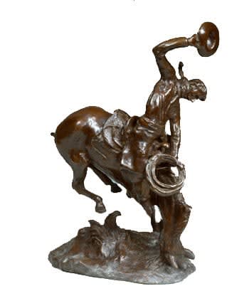 Charles Marion Russell The Bucker and the Buckaroo Bronze H 14 inches 19 casts