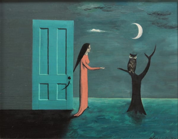 Gertrude Abercrombie Snared, 1967 Oil on masonite 8 x 10 in 20.3 x 25.4 cm
