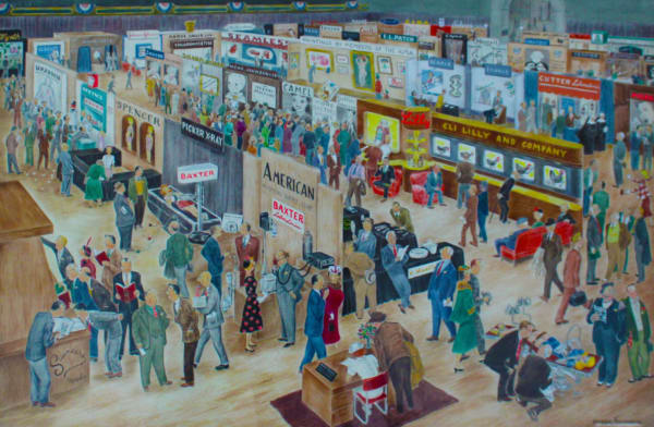 Peggy Burrows Untitled (Exposition) Watercolor, colored pencil, gouache on paper 16 1/2 x 24 1/2 in 41.9 x 62.2 cm