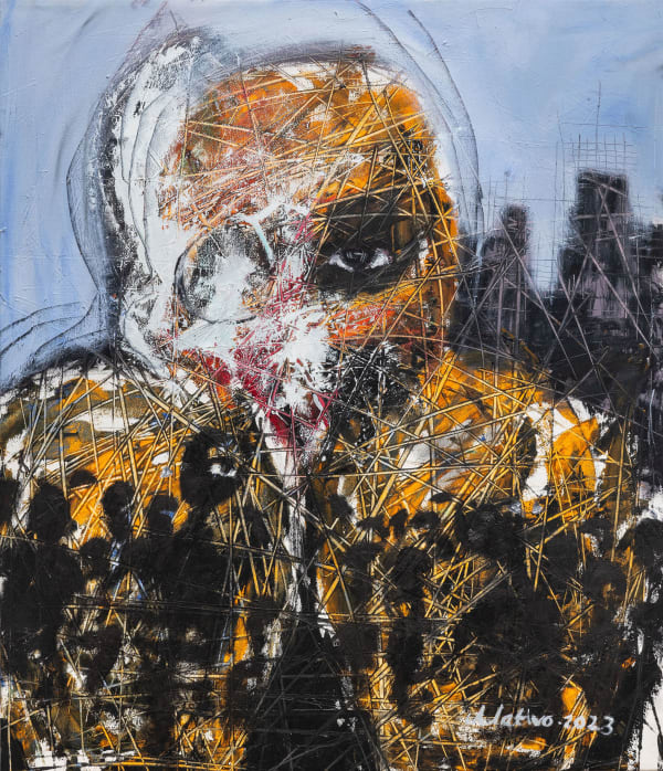 Leo Mativo, Two Heads with Many Voices, 2023