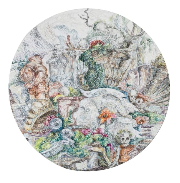 Kysa Johnson, blow up 165- subatomic decay patterns (decline) after Piranesi's The Skeletons, 2012