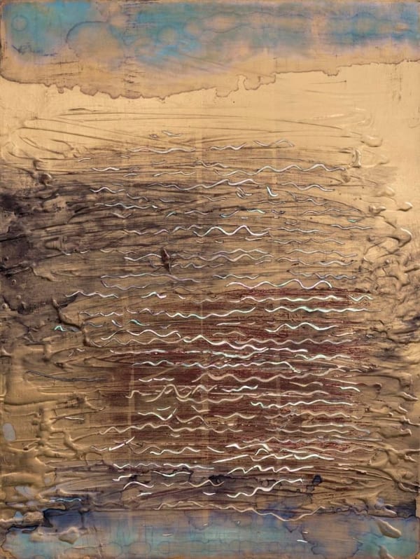 Nancy Lorenz, Moon Gold Water with Plum Clay, 2013