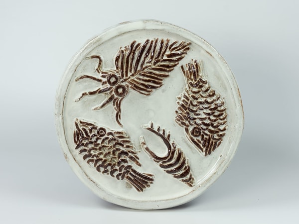 Matthias Merkel Hess, Sea Creature Bucket Lid No. 1 (after Terracotta Kylix recovered by Manhattan District Attorney in 2022), 2024